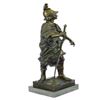 Image 9 : Roman Warrior Le Devoir Bronze Sculpture on Marble Base Statue