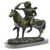 Image 1 : The Scout Bronze Sculpture on Marble Base Statue