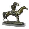 Image 2 : The Scout Bronze Sculpture on Marble Base Statue