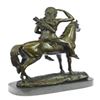 Image 8 : The Scout Bronze Sculpture on Marble Base Statue