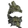 Image 8 : Two Wolves Head Bust Classic Wildlife Artwork Bronze Sculpture