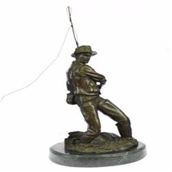 Fisherman Bronze Sculpture