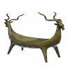 Image 1 : Two Rams Head Candy Dish Bronze Sculpture