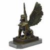 Image 1 : Nude Sphinx Bronze Sculpture on Marble Base Figurine