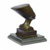 Image 4 : Miniature Nefertiti Bust Egyptian Queen Bronze Sculpture
