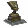 Image 5 : Miniature Nefertiti Bust Egyptian Queen Bronze Sculpture