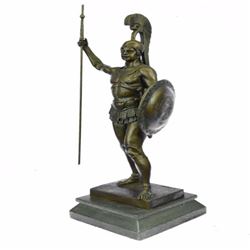 Achilles in Hoplite Uniform Bronze Sculpture