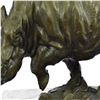 Image 4 : White Rhino Bronze Sculpture on Marble Base Figurine