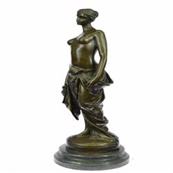 Proud and Confident Nude Roman Goddess Bronze Sculpture