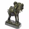Image 1 : Happy Elephant Indian Sign of Good Luck and Fortune Bronze Sculpture