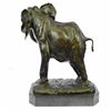 Image 3 : Happy Elephant Indian Sign of Good Luck and Fortune Bronze Sculpture