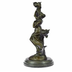 French Empire Candle holder Candelabra Bronze Sculpture