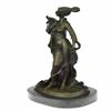 Image 1 : Classical Victorian Woman Lady Feather Bronze Sculpture