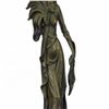 Image 8 : Classical Victorian Woman Lady Feather Bronze Sculpture