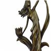 Image 7 : Sexy Nymph with Tulip Candle Holder Bronze Sculpture