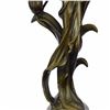 Image 8 : Sexy Nymph with Tulip Candle Holder Bronze Sculpture