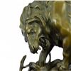 Image 6 : Lion and Snake Bronze Sculpture on Marble Base Statue