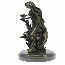 Flower Girl Female Bronze Bust Sculpture