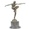 Image 1 : Female Swimmer Bronze Sculpture on Marble Base Figurine