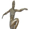 Image 2 : Female Swimmer Bronze Sculpture on Marble Base Figurine