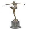 Image 5 : Female Swimmer Bronze Sculpture on Marble Base Figurine