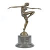 Image 6 : Female Swimmer Bronze Sculpture on Marble Base Figurine