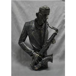 Tenor Saxophone Player Cold Cast Bronze Sculpture