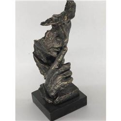 Silence Sculpture With Base Cold Cast Bronze Statue