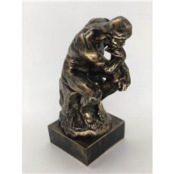 Art Deco handmade Sculpture Thinker Cold Cast Bronze Statue