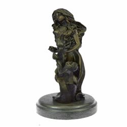 Flower Girl Bronze Sculpture