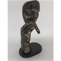 Smoking Cigar Cold Cast Bronze Statue