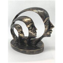 Faces Contemporary Artwork Cold Cast Bronze Sculpture