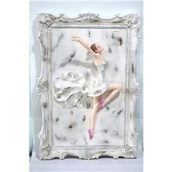 Wall Mount Statue Figure 3D Handcrafted Little Ballerina Cold Cast Bronze Sculpture