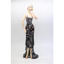 Fashion Girl Standing Young Lady Cold Cast Bronze Statue