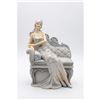 Image 1 : Gorgeous Girl Resting on Sofa Cold Cast Bronze Sculpture