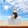 Image 2 : Cold Cast Exaggerated Woman Sunbathing Cold Cast Bronze Sculpture