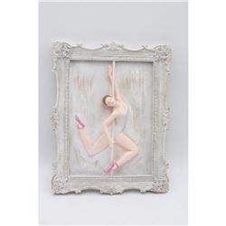 Girl Ballerina Dace Trophy three Dimensional Wall Mount Cold Cast Sculpture