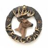 Image 1 : Welcome Sign Stag Buck Cold Cast Bronze Sculpture