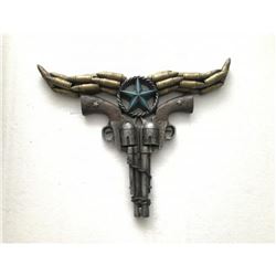 Wall Mount Statue Gun and Bullet Old West Cold Cast Bronze Sculpture