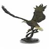 Image 3 : Stunning Eagle Genuine Hot Cast Bronze Statue on Marble Sculpture