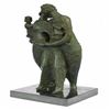 Image 1 : Abstract Couple with Baby Modern Art Bronze Sculpture