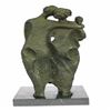 Image 3 : Abstract Couple with Baby Modern Art Bronze Sculpture