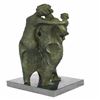 Image 4 : Abstract Couple with Baby Modern Art Bronze Sculpture