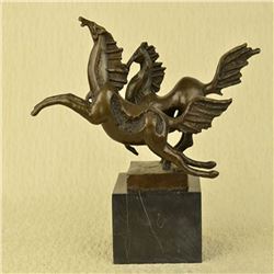 Dual Horses Modern Art Abstract Bronze Sculpture