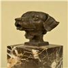 Image 2 : Labrador Retriever Head Bust Bronze Sculpture on Marble Base Figurine