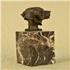 Image 4 : Labrador Retriever Head Bust Bronze Sculpture on Marble Base Figurine