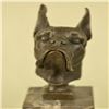 Image 2 : German English Boxer Bulldog Bronze Sculpture on Marble Base Statue