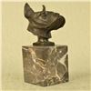 Image 3 : German English Boxer Bulldog Bronze Sculpture on Marble Base Statue