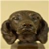 Image 2 : Bust Cocker Spaniel Dog Bronze Sculpture on Marble Base Figurine