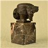 Image 4 : Bust Cocker Spaniel Dog Bronze Sculpture on Marble Base Figurine